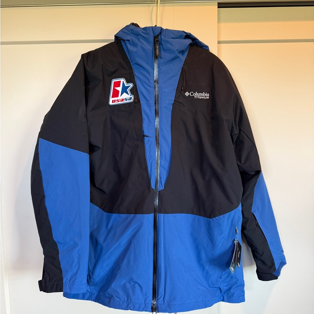 Columbia Titanium Omni-Tech Jacket in Blue and Black